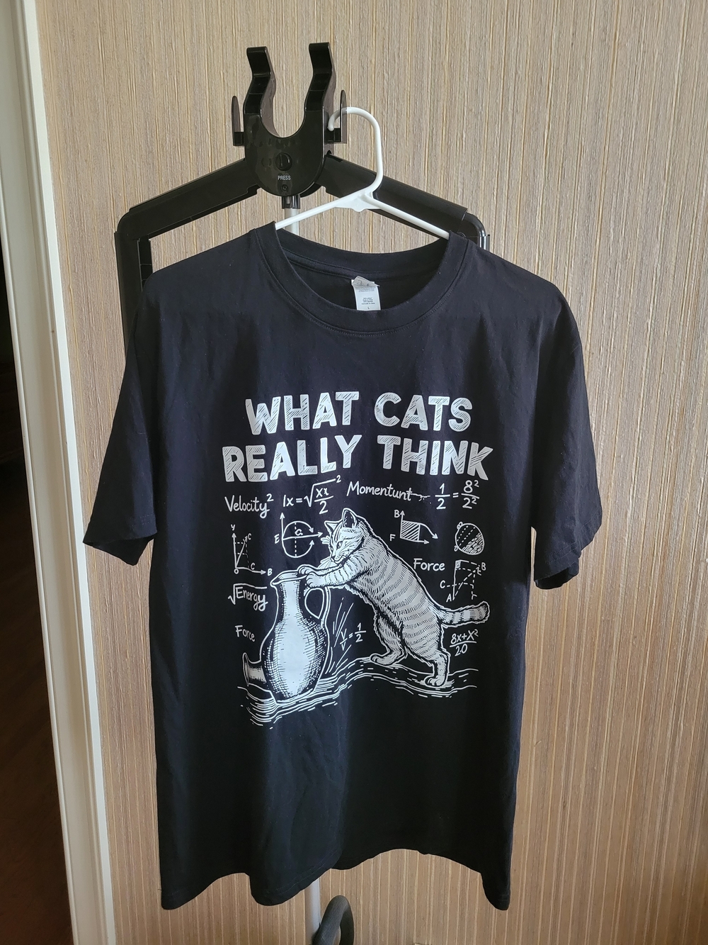 What Cats Really Think Graphic Cat T-Shirt - Black NWOT Large
